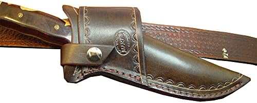 Buck 124 Cross Draw Knife Sheath Made Out of Buffalo Hide Leather.