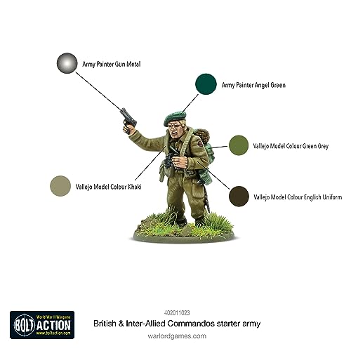 Commandos britanniques figurines 28mm pour assembler votre armée Seconde Guerre mondiale