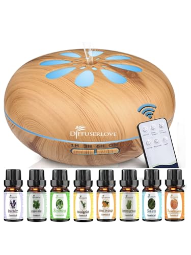 Diffuserlove 550ml Diffusore di Oli Essenziali Umidificatore...