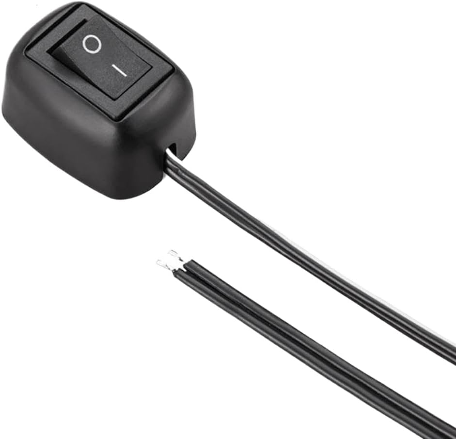 Universal Compatible Car Adhesive Switch Button with 60cm 100cm DC 12V 10A Universal Fit for Fog Lamp Driver Neon Lamp Aftermarket Replacement(60cm)