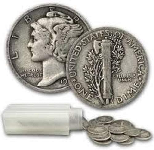 1 - Average Circulated Mercury Dime Single Coin - Date Our Choice Dime Circulated