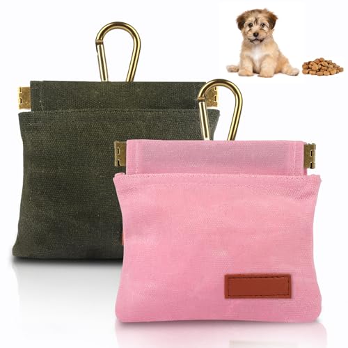 2Pcs Hands Free Dog Treat Pouches for Training, Walking and Outdoor Use