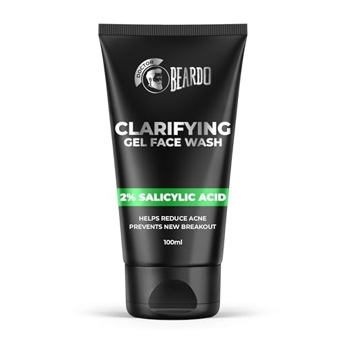 Beardo Clarifying Gel Face Wash for Men with Salicylic Acid | Anti Acne & Oil Control | Unclogs Pores, Reduces Blackheads, Gentle Daily Cleanser for Oily & Acne-Prone Skin – 100ml
