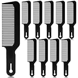 NICEMOVIC Barber Hair Cutting Blend Fade Combs 10 Pack for Hair Stylist, Barber Accessories Supplies, Fading Clipper Flat Top Blending Comb for Fades & Men Haircut Individually Wrapped (Black)