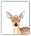 Designs by Maria Inc. Set of 6 UNFRAMED Floral Crown Animal Posters | Woodland Nursery Decor | Watercolor Animal Wall Decor | Baby Decor For Nursery Wall Art | Baby Room Wall Decor For Kids (8