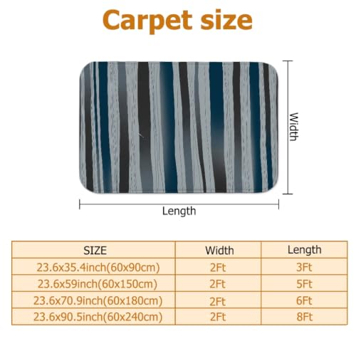 Alfombra de pasillo antideslizante y lavable con estampado moderno 3