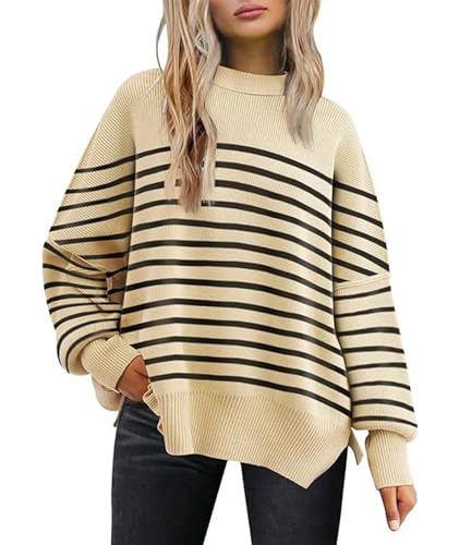 Image of SEMATOMALA Women's Oversized Plain Batwing Sweaters Fall Winter Crewneck Trendy Pullover Knit Jumper Tops
