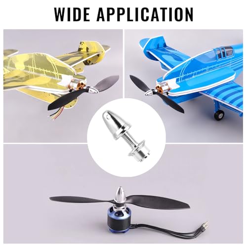 ZOWZEA 6 Pack RC Propeller Adapter, 3mm Motor Shaft Aperture to 6mm Output Axle, Aluminum Bullet Spinner Prop Saver for RC Airplane Brushless Motors DIY Parts