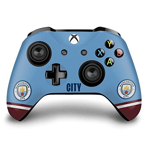 Image of Head Case Designs Officially Licensed Manchester City Man City FC 2022 /23 Home Kit Logo Art Vinyl Sticker Gaming Skin Decal Cover Compatible With Xbox One S /X Controller