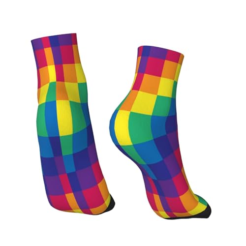 Men Women Gay Pride Ankle Socks Quarter Athletic Socks2