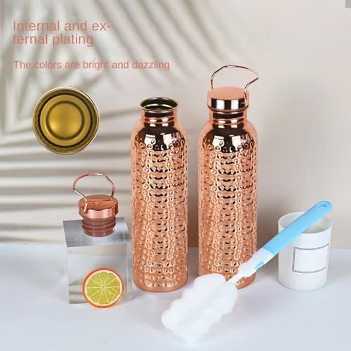 Botella de agua de cobre y cantimplora térmica de 800ml para deporte y hogar 5