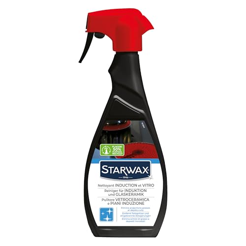 STARWAX Nettoyeur vitrocéramique et plaques à induction - 500 ml - Idéal pour nettoyer les plaques vitrocéramique et induction - Le support brillant - Sans traces