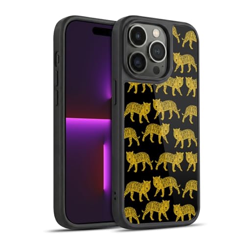 Coque iPhone 14 Pro Andrea Lauren Tigre Noir coque en gel renforcée qualité militaire