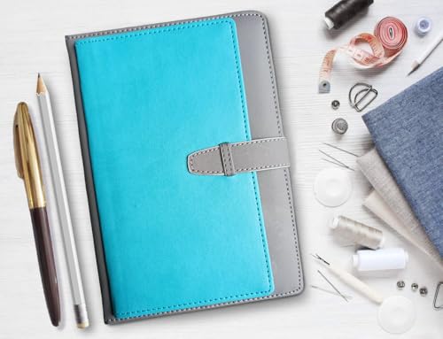 Image of AccuPrints Diary Grey Green Hard Bound A5 or 5.8 * 8.3 inches Notebook Diary with PU Leather Belt Lock Pages 200 for Office (Grey Green)