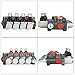 findmall Hydraulic Control Valve 4 Spool 11GPM Standard Double Acting Cylinder BSPP Interface