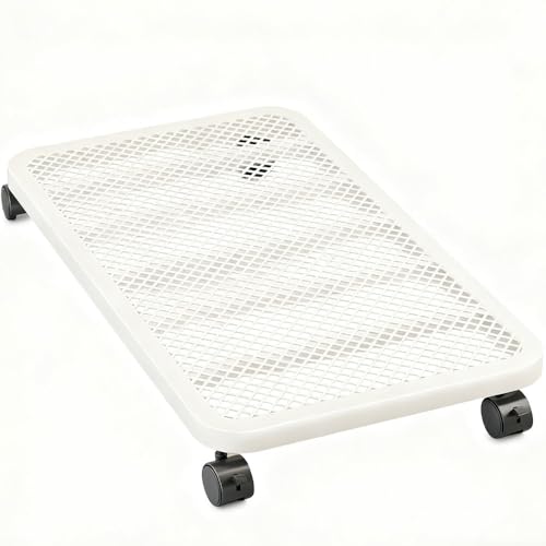 Carrello multiuso a base piatta resistente, carrello a mano industriale per muoversi con ruote di bloccaggio, facile da maneggiare e trasportare