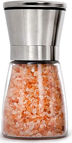 Consejos para Comprar Molinillos de pimienta para comprar online. 45 JoalGfda Juego de molinillo de sal y pimienta, molinillo de sal marina de cerámica ajustable y molinillo de pimienta de acero inoxidable, salero y pimentero de vidrio Molinillo de...