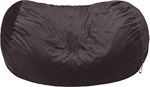 AmazonBasics Memory Foam Filled Bean Bag Chair with Microfiber Cover - 6', Gray - Thumbnail 3