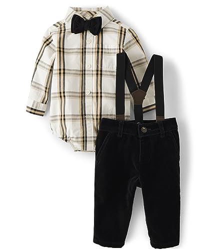 Image of Gymboree baby-boys 2-piece Special Occasion Top and Pant Suspender Set