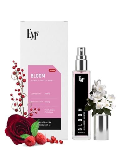 Image of EM5 Bloom Perfume for Women | Floral Fruity Sweet Woody Fragrance | Eau De Parfum Spray | Luxury Gift for Her | 15 ml
