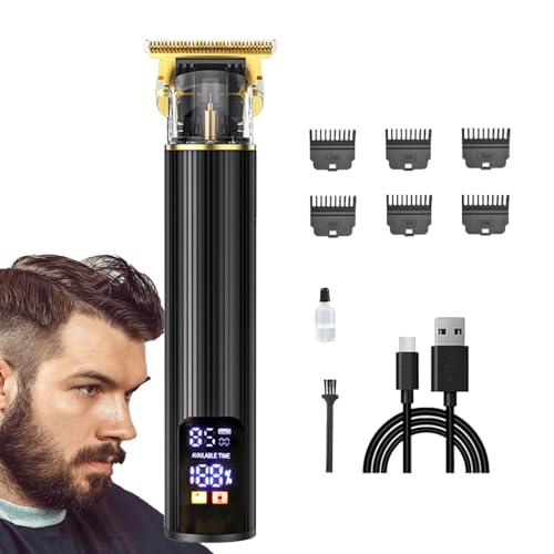 Hair Cutting Kit - Stainless Steel Electric Trimmer, recargable Clipper | Professional Barber Grooming Set With LED Display, Cordless Hair Cutter For Men Women Children Home Haircut Styling Kit Salo