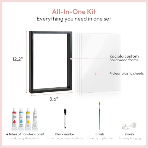 image for Kaciola Family Handprint Kit, DIY Newborn Footprint Kit Keepsake Frame