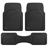 Coverado Heavy Duty Rubber Floor Mats for Cars, Black Deep Dish All-Weather Car Mats Full Set, Universal Trim to Fit Waterproof Car Floor Mats, Anti-Slip Easy Clean Floor Liner for Cars Trucks SUV