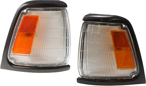 Evan Fischer Corner Light Set Compatible with 1989-1991 Toyota Pickup, 2WD With bulb With gray trim TO2521123, TO2520121