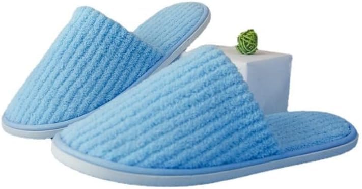 12 Paar Hotelslipper Bunt Hausschuhe Set für Gäste, Einweg Universalgröße Waschbar Antirutsch Korallenvlies Hotel Badeslipper Für Party Gast Pantoffel (6 Farben)