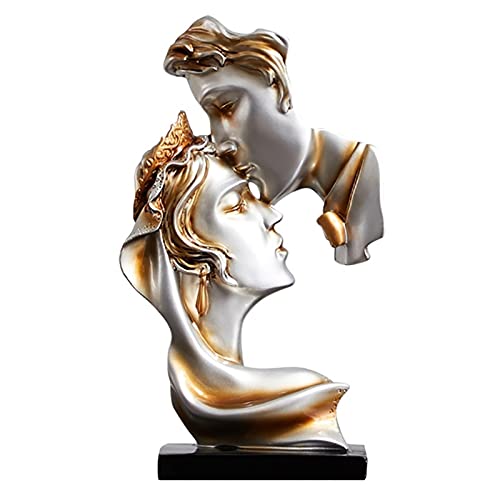 AD&HD Pareja Estatua de Arte Resumen romántico Colección de Arte Escultura Artesanía Amor Boda Decoración hogareña Figuritas Resina (Color : B, Talla : 11x16x26cm) Cover