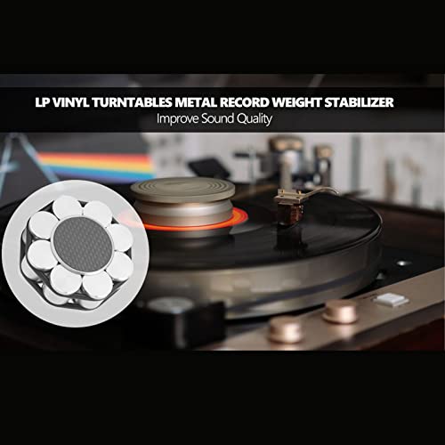 Stabilizzatore di Peso da Record HiFi, Disco per Giradischi in Vinile Accessorio Bilanciato Smorzamento delle Vibrazioni, Stabilizzatore LP Durevole Ed Elegante con Cuscinetto
