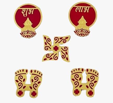 Acrylic Shubh Labh Swastik Stickers, Set of 5, Maroon and Gold (B0DFWGKYF5) Amazon Price History, Amazon Price Tracker