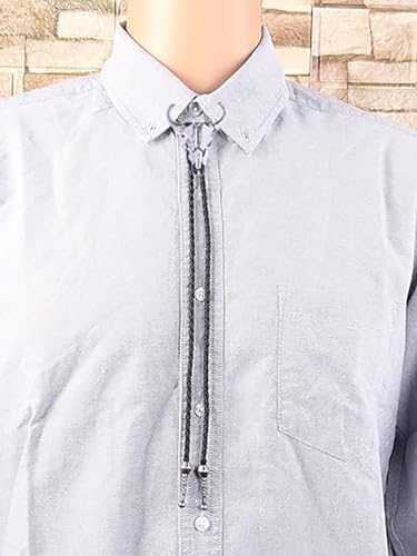 Image of Jeilwiy Bolo Tie for Men Western Cowboy Tie Necklace Gold Bolo Tie Leather Necktie Halloween Tie Accessories for Women