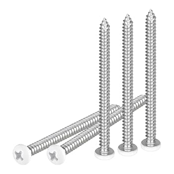 DTGN #8x2-1/2 Phillips Pan Head Self-Tapping Screw - 50Pack - Bright Finish 304 Stainless Steel Sheet Metal Screws Wood Screws