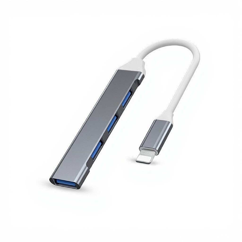 SNAPPSY USB 3.0 Type-C Hub Splitter Dock 4-in-1 | Durable Aluminum Alloy Shell | 4 USB 3.0 Ports, 5Gbps Transfer, OTG Enabled for U Disk | Portable, 7cm Cord Included, No External Power