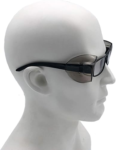 Miniatura 9 de 24610 pares de protectores laterales de seguridad para ojos, protectores laterales deslizantes, se adapta a anteojos de tamaño correspondiente (gris)