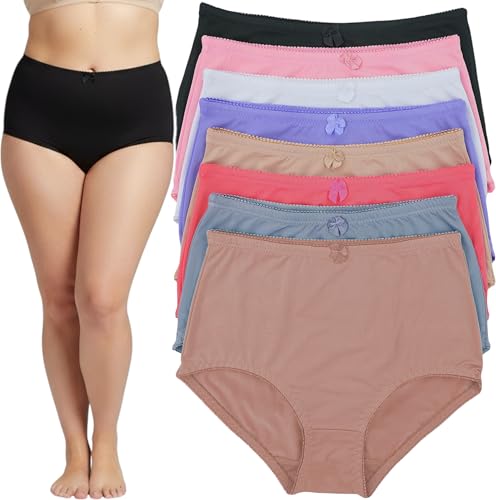 Image of ToBeInStyle Women's Pack of 6 High-Waisted Girdle Brief Tummy Support Everyday Panties
