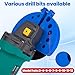 VARMDUKKE 2pcs Grinder Drill Bit Sharpener, Drill Bit Grinding Attachment for All Bits, Multi-specification Blade Drill Bit Grinder, Portable Power Drill Bit Sharpeners Tool for Daily, Work - Blue