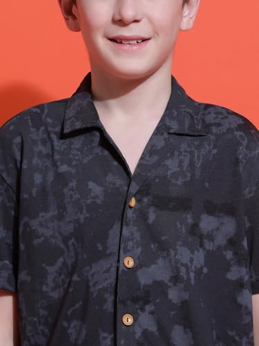 Image of Li'l Tomatoes Boys 100% Cotton Night Suit | Summer Printed Shirt & Shorts Set | Soft & Breathable Sleepwear | 9-16 Years