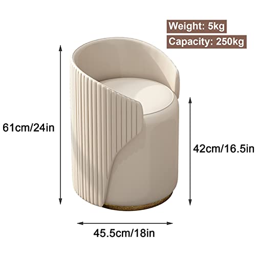 Silla de tocador de maquillaje de terciopelo y taburete para dormitorio deco 4