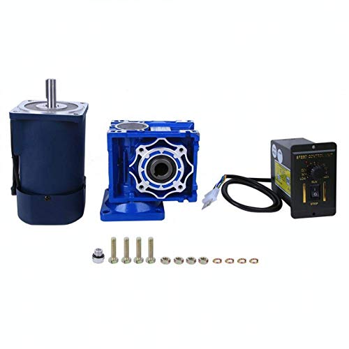 90W-reduktionsmotor för snäckväxlar, 220V elmotor med låg ljudnivå och hastighetsreglering för maskinutrustning(Reduction Ratio 25k)