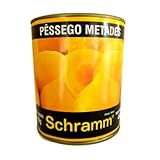 Schramm Pêssego em Calda Metades, Peso Drenado 450g, Peso Líquido 830g, Conserva em Lata