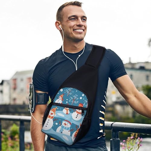 Bolso tipo sling casual para hombro y pecho unisex miniatura 3