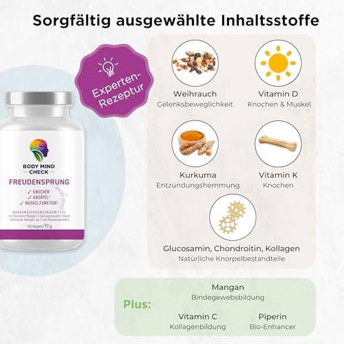 Gelenkkapseln BodyMindCheck FreudenSprung hochdosiert 120 Kapseln