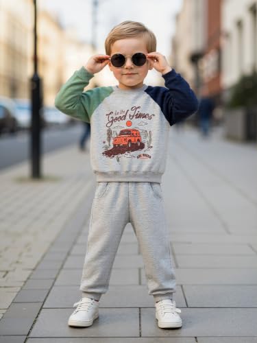 Image of Toddler Boys Clothes Set Kids Sweatshirt and Pants Set Spring Fall Outfits