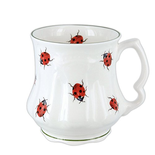 David Michael - Grandmother's Large Coffee Tea Mug Printed with Insects Motif - Ladybird 400ml