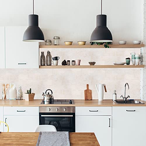 Yipscazo Peel And Stick Backsplash Tile, Stone Texture Pvc Subway Tile For Kitchen Backplash, Bathroom Wall, Fireplace Décor(12" X 12",10 Sheet,Cream Pink) #TOP6