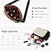 G4Free Anti-Theft Crossbody Bags for Women, Lightweight Nylon Shoulder Purse Medium Handbags for Travel Work-Black&Red