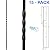 Single Twist Stair Iron Balusters (15-Pack) Stair Parts Metal Balusters - Hollow 1/2" Square Metal Spindles (Satin Black)