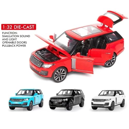 Image of Range Rover SUV Car 1:32 Scale Model Car Exclusive Alloy Metal Pull Back Die-cast Metal Pullback Toy car with Openable Doors & Light Music Best Gifts Toys Kids【Colors as Per Stock】